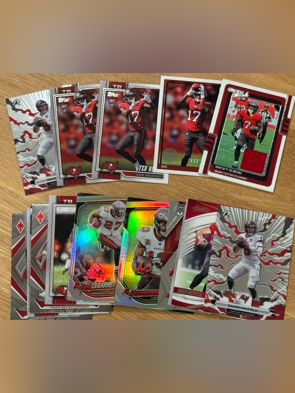 Tampa Bay Buccaneers Football Card Lot - Bucky Irving, Baker Mayfield, and more